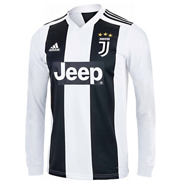 Camiseta Juventus Primera equipación ML 2018-2019 Blanco Negro